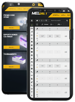 melbet app on the smartphones.