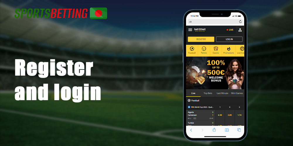 How to to create an account on Betobet bookmaker