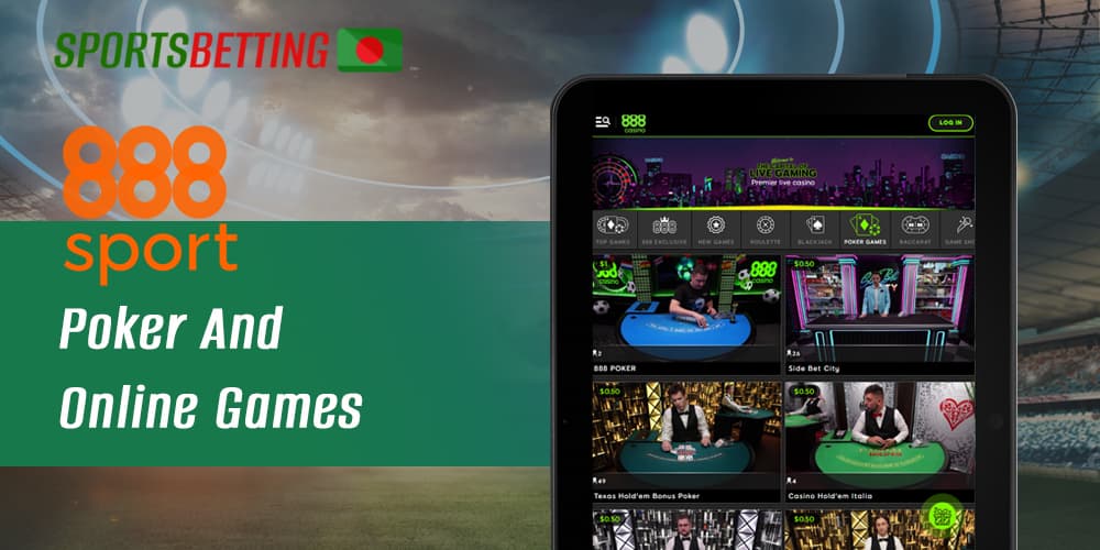 How to play online poker at 888sport