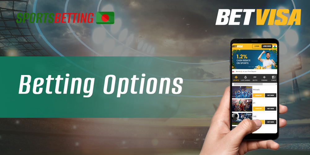 What kinds of sports betting are available in BetVisa