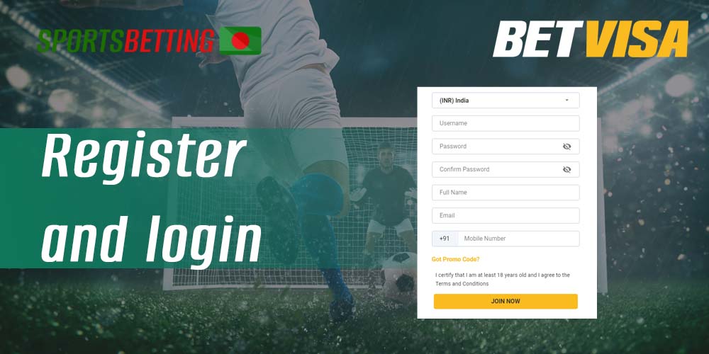 How to register on the Betvisa bookmaker site