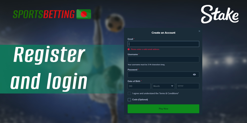 How to register and sign in to your personal account at Stake.com