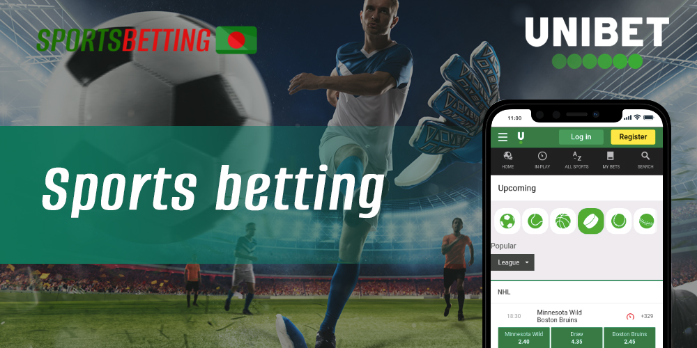 Sports available for betting on the Unibet mobile app