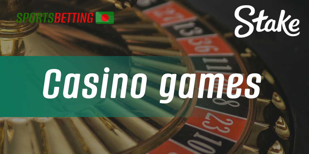 Casino section features in the Stake.com mobile app