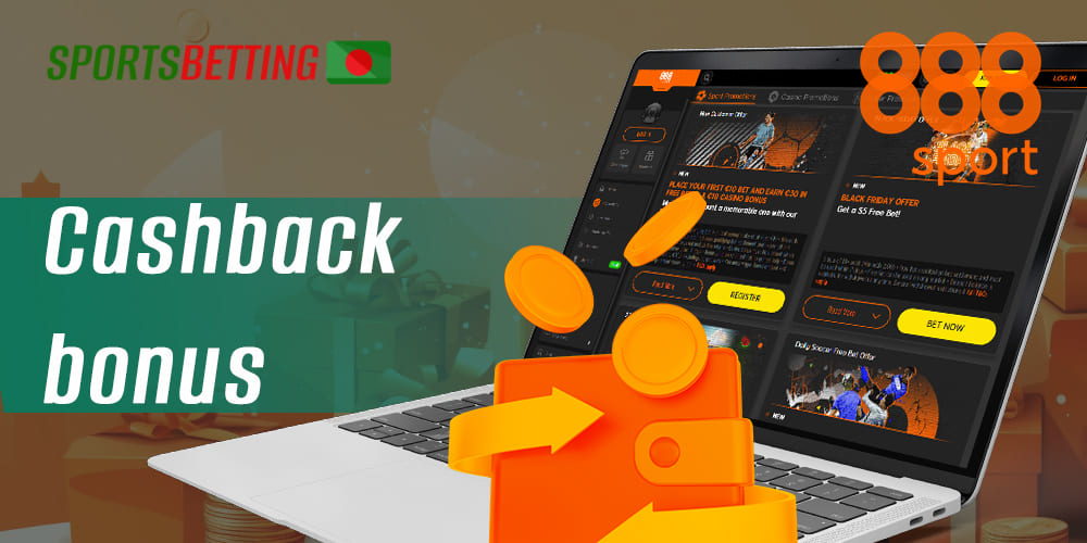 Cashback bonus from 888Sport for sports betting fans from Bangladesh