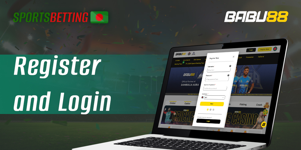 Registration process and login to your personal account on Babu88