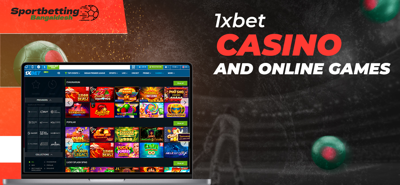 Online casino games for 1xbet BD users