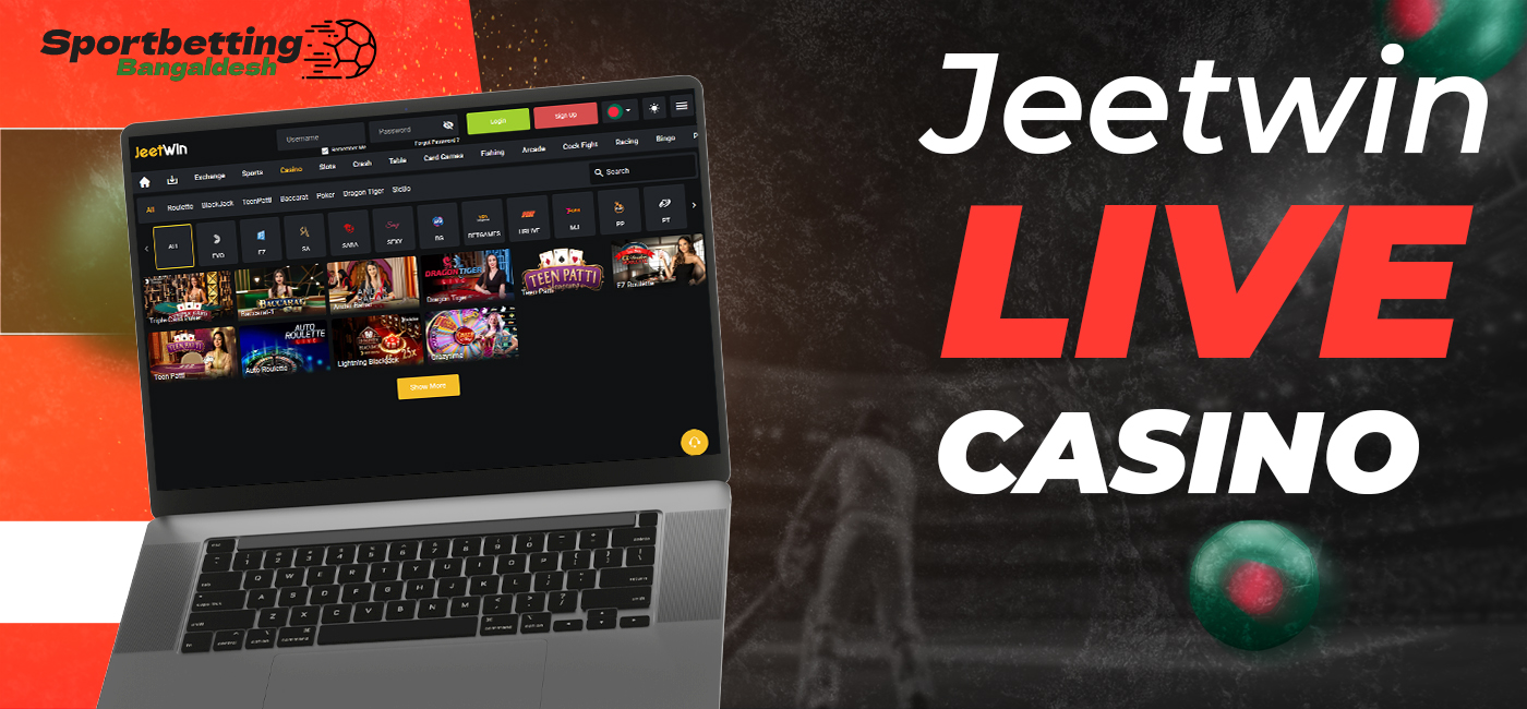 Games available to Bangladeshi users in the Jeetwin live casino section