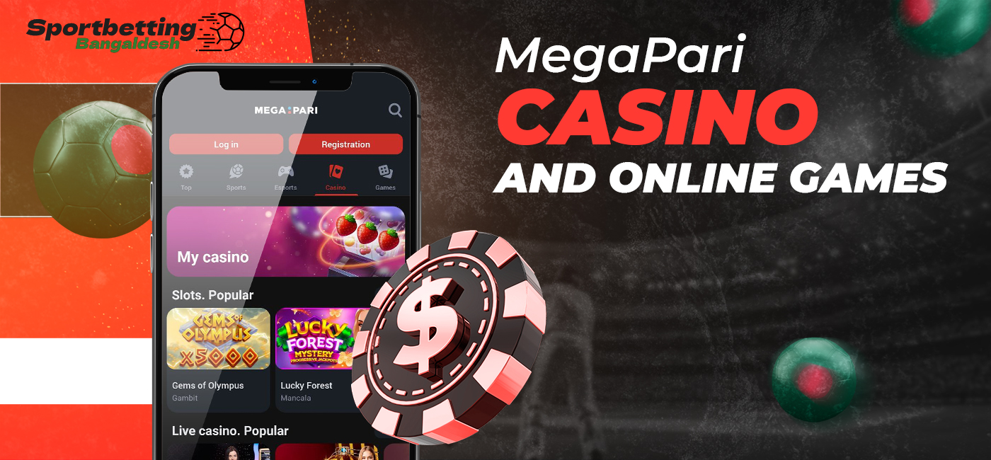 Casino section on Megapari for all Indian users