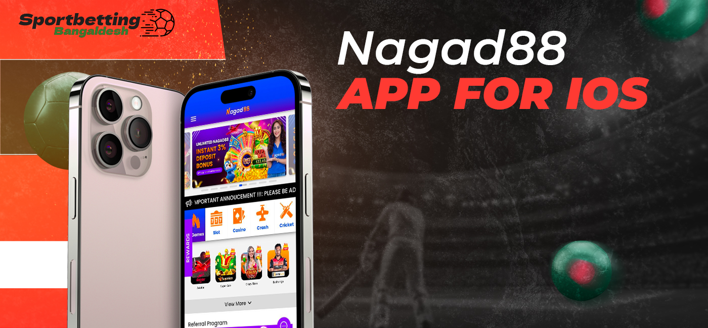 Instructions for downloading and installing the Nagad88 mobile app on iOS