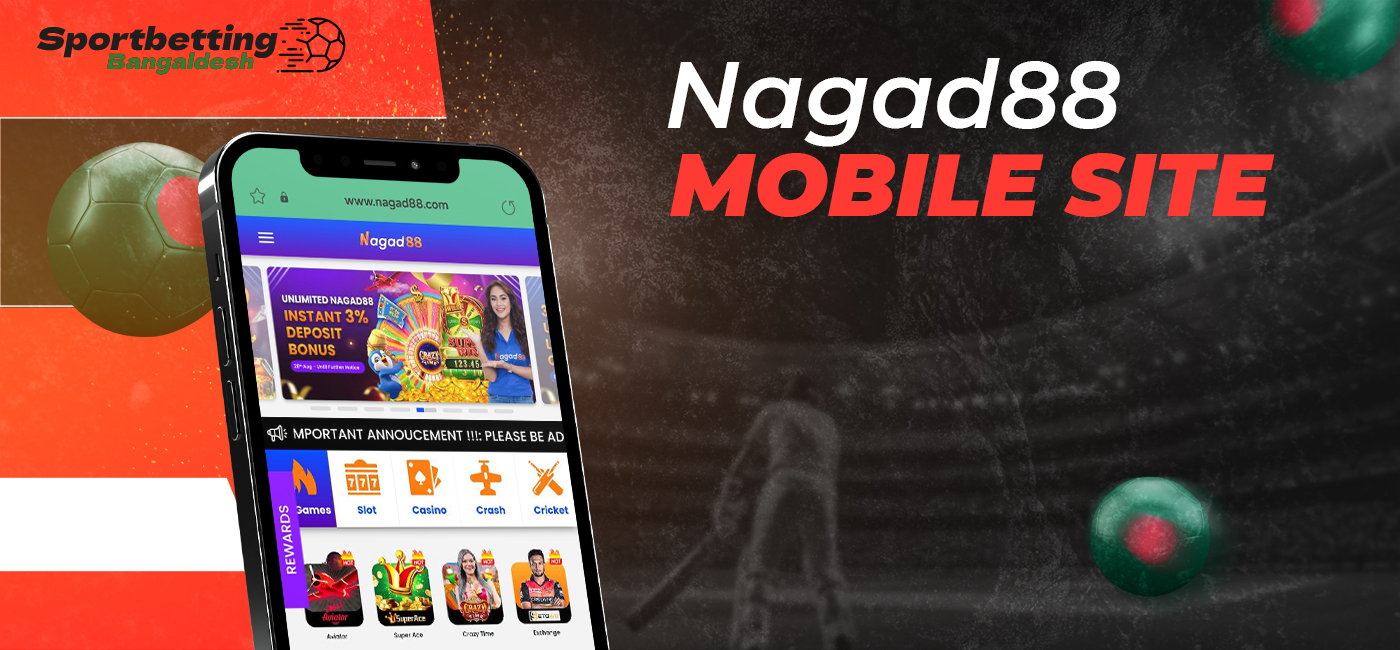 How to use the mobile version of Nagad88 for sports betting and online casino games