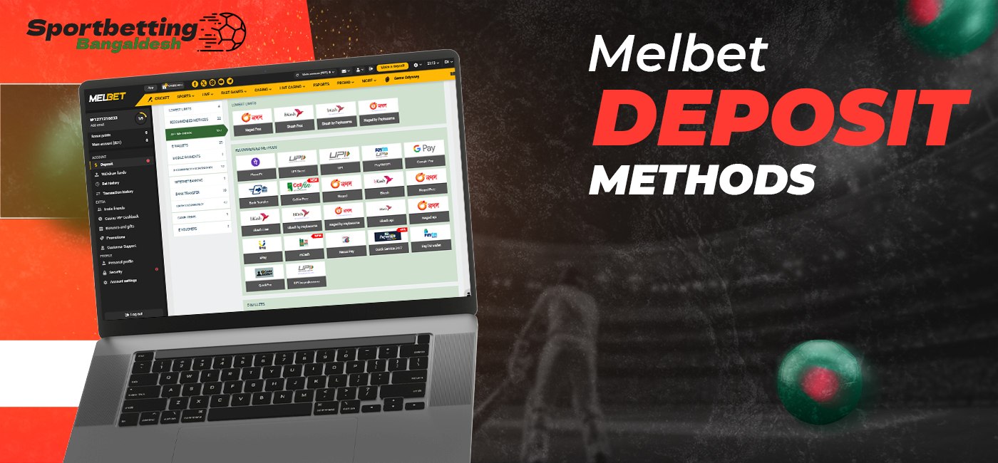 Methods for making a deposit to Melbet account