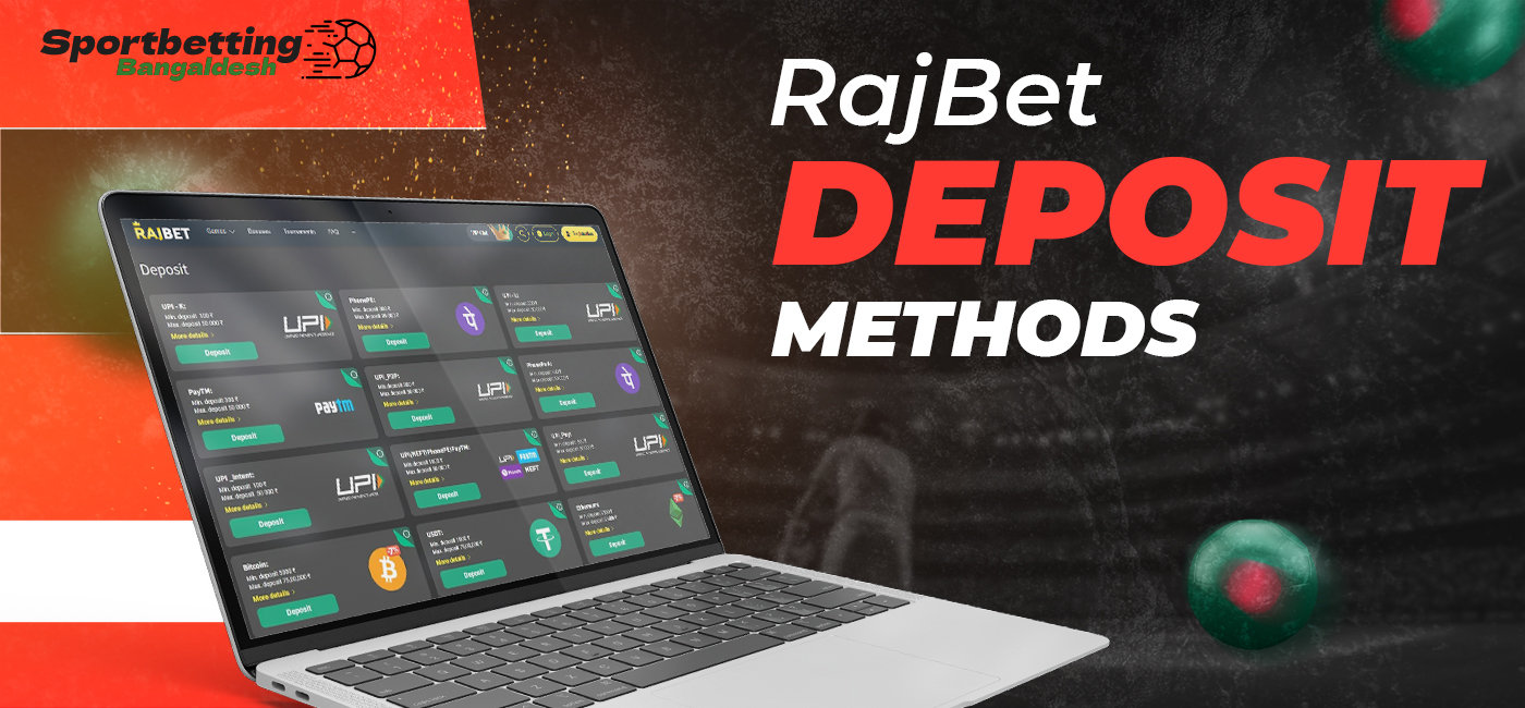 What payment methods are available for deposits at RajBet