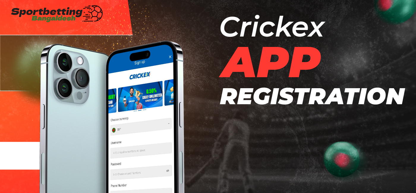 How to register on Crickex using mobile app