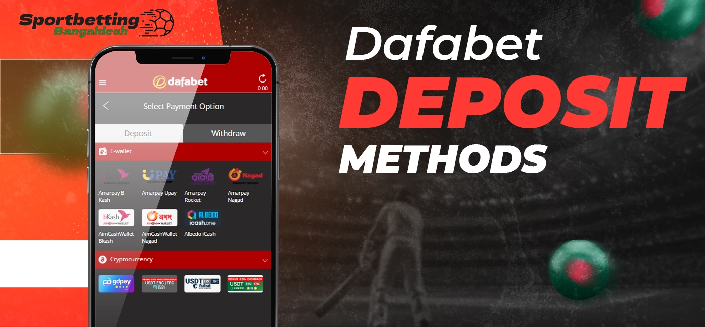 Dafabet deposit methods and options for adding funds