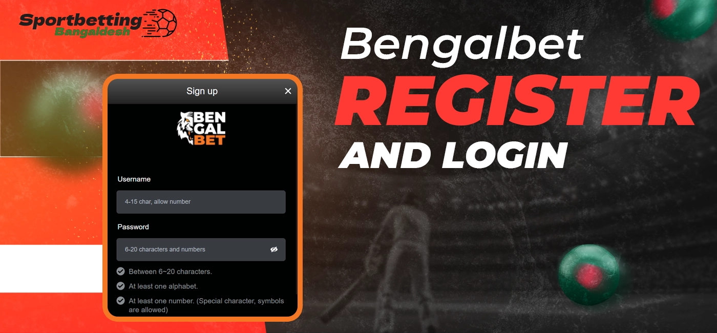 Logging in and registering Bengalbet account with main steps